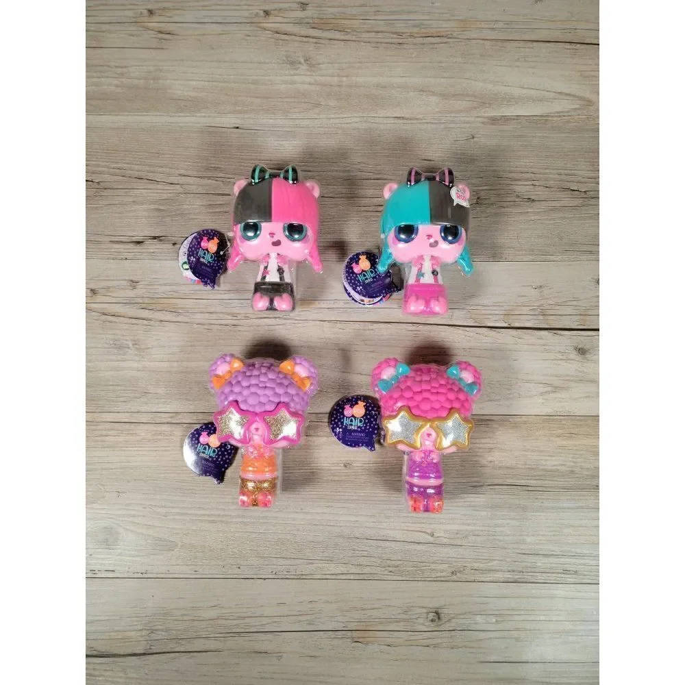 New Pop Pop Hair Surprise 3-1 Pop Pets with Pop Surprise (Lot Of 8) Comb Brush
